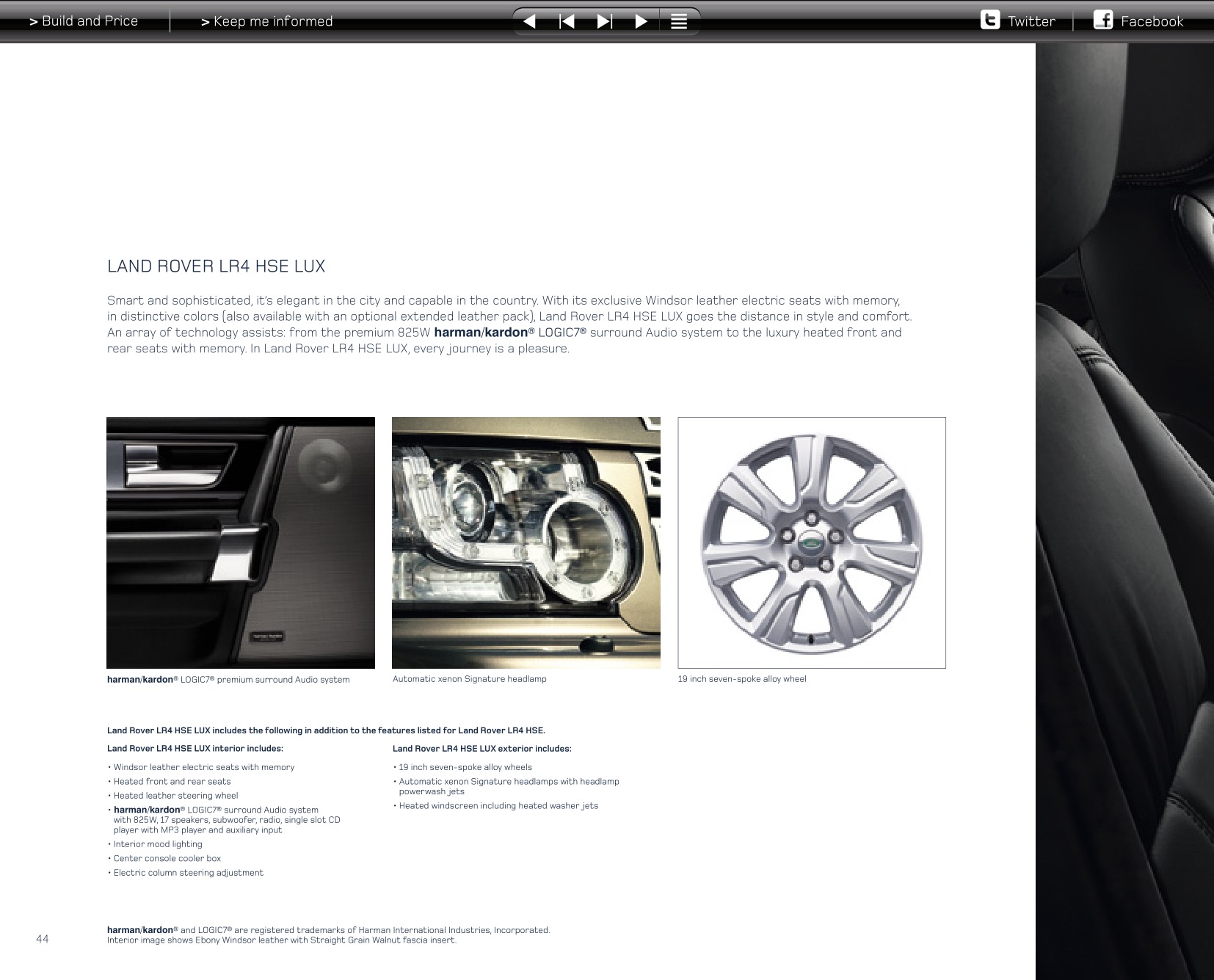 2013 Land Rover LR4 Brochure Page 14